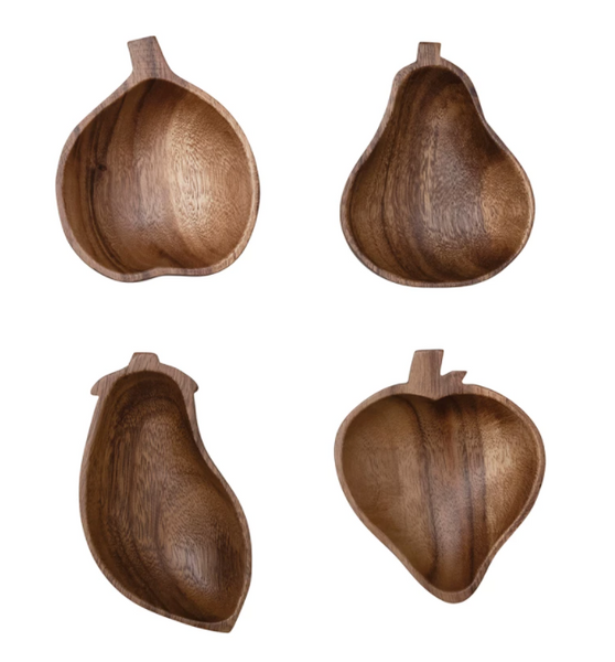 Wood Fruit/Vegetable Shaped Bowl