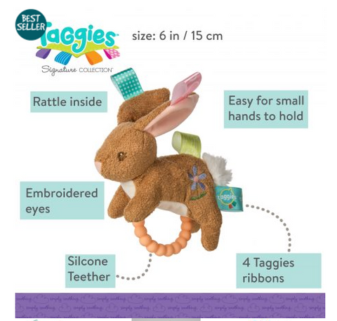 Taggies Bunny Teether Rattle