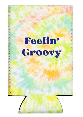 Feelin' Groovy Tie Dye Slim Koozie