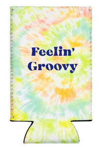 Feelin' Groovy Tie Dye Slim Koozie