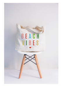 Colorful Beach Vibes XL Tote Bag