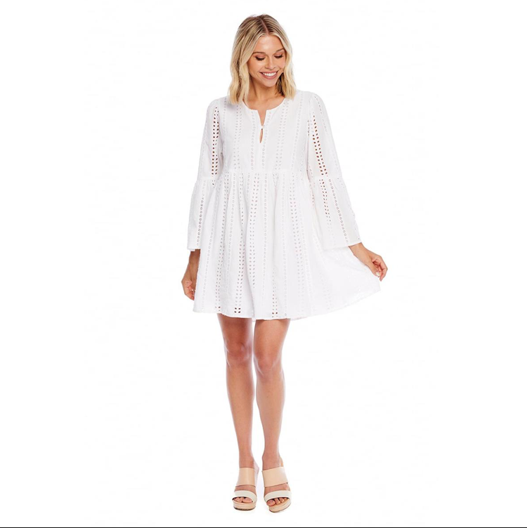 Raylee Eyelet Dress White