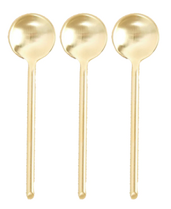 Mini Gold Dip Spoons (Set of 3)