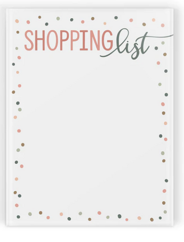 SHOPPING LIST MAGNETIC DRY ERASE BOARD