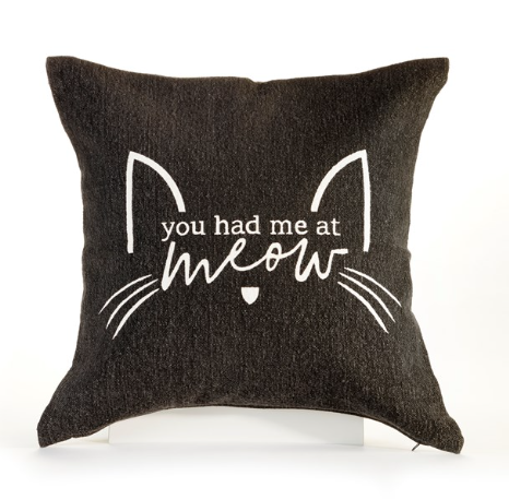Oversize Pillow Cat Bed w/Sentiment
