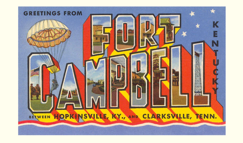 Greetings from Fort Campbell, Kentucky - Vintage Postcard