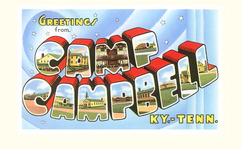 Greetings from Camp Campbell, Kentucky - Vintage Postcard