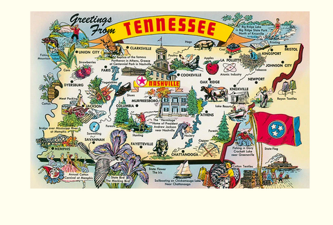 Greetings from Tennessee - Vintage Magnet