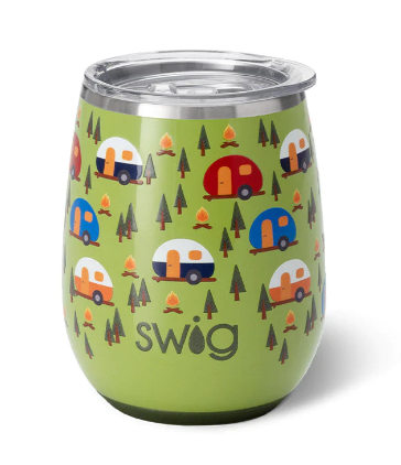 Happy Camper Stemless Wine Cup