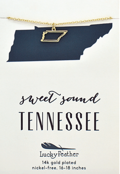 State Necklace - Gold - TENNESSEE