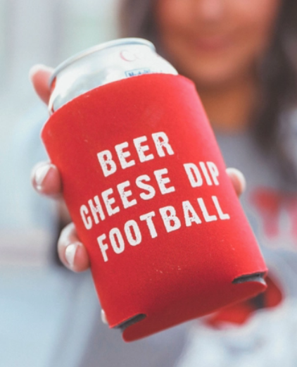 Beer Cheese Dip Football Koosie