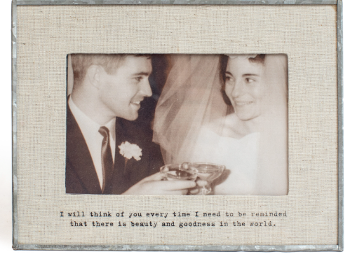 Glass & Linen Photo Frame