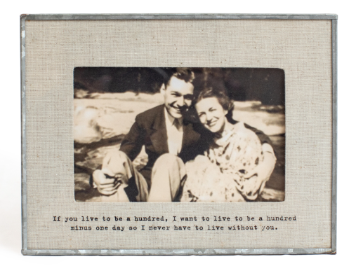 Glass & Linen Photo Frame