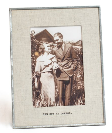 Glass & Linen Photo Frame