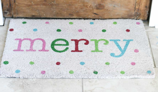 Merry Polka Dot Doormat