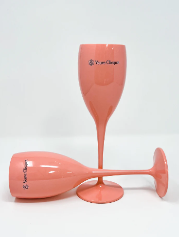 Veuve Rosé Champagne Flute Tumbler with Lid