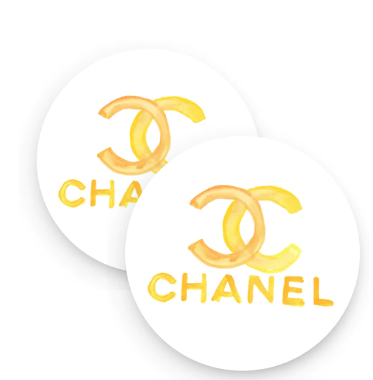 CoCo Chanel Coasters Set of 2
