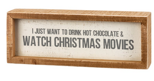 Hot Chocolate & Christmas Movies Box Sign