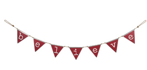 Pennant Banner Metal - Believe