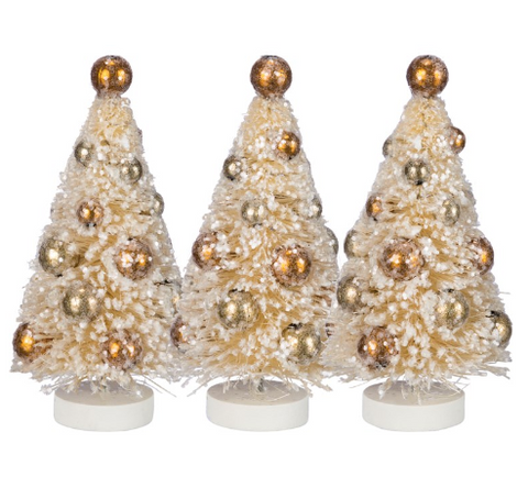 Bottle Brush Tree Set - Cream