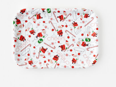 Cocktails with Santa, Melamine Tray