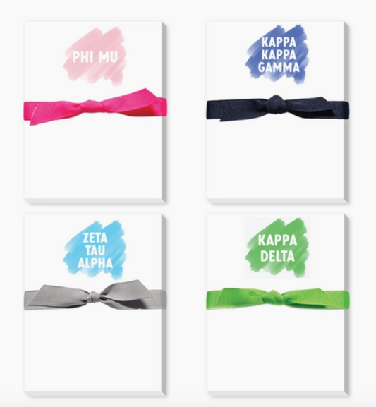 Sorority Greek Mini Notepad