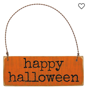 Happy Halloween Wood Slat Ornament