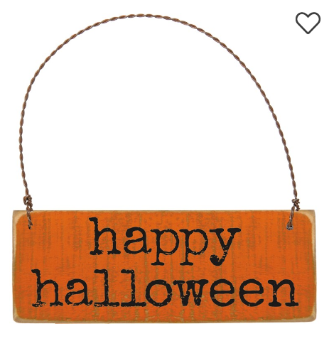 Happy Halloween Wood Slat Ornament