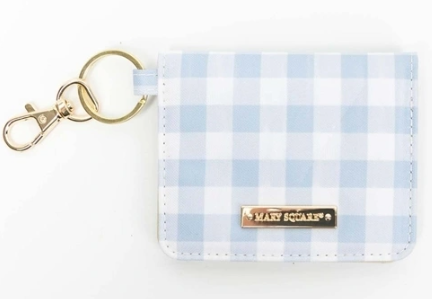 ID Wallet - Checkered Blue