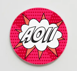 Alpha Omicron Pi Super Greek Button - 3.00 inch