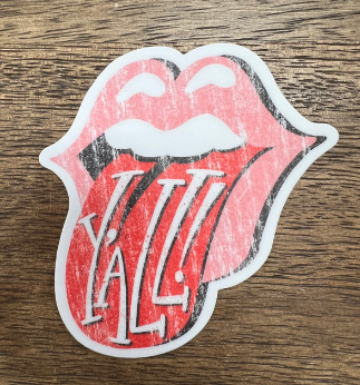 Y'all Rocker Tongue - Sticker