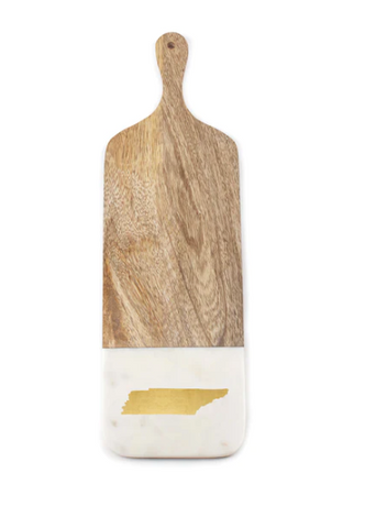Marble and Wood State Charcuterie Board