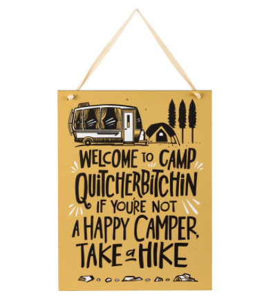Welcome To Camp Wall Sign