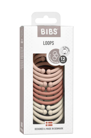 BIBS Loops 12 PK Blush / Woodchuck / Ivory ONE SIZE