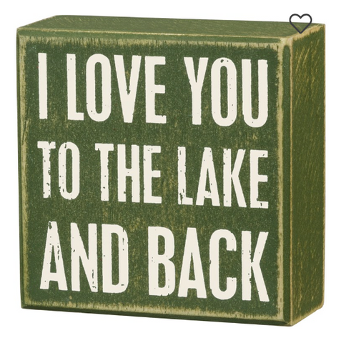 Box Sign - Lake And Back