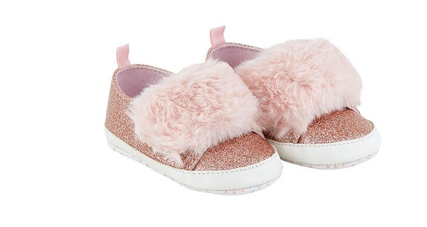 Sparkly and Fur Baby Shoes