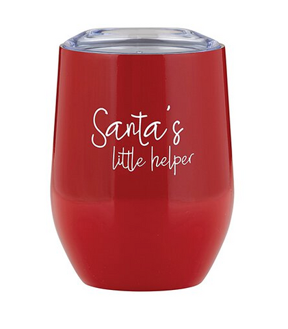 Stemless Wine Tumbler - Santa's Little Helper