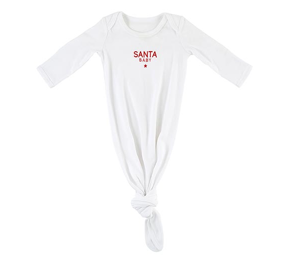 Santa Baby Newborn Knotted Gown