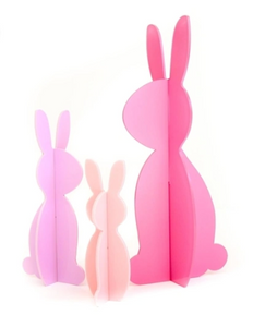 Pink Acrylic Bunny Set