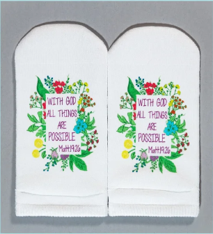 Standing on the WORD Socks