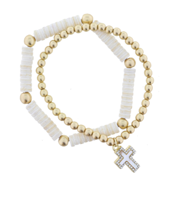 CRYSTAL CROSS BRACELET