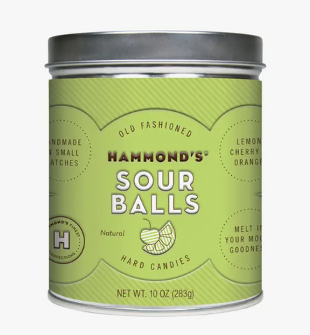 Hammond's Sour Balls Drops Tin 10oz