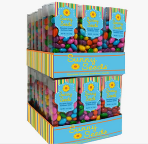 Rainbow colored Sunny Seeds® in 1 oz tubes