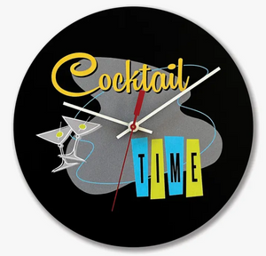 Cocktail Time Clock - Black