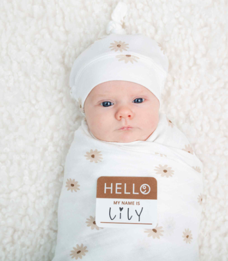 LULUJO HELLO WORLD HAT & SWADDLE SET