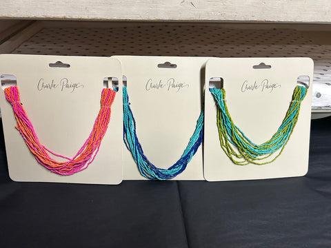 Beaded Colorful Fringe Necklaces