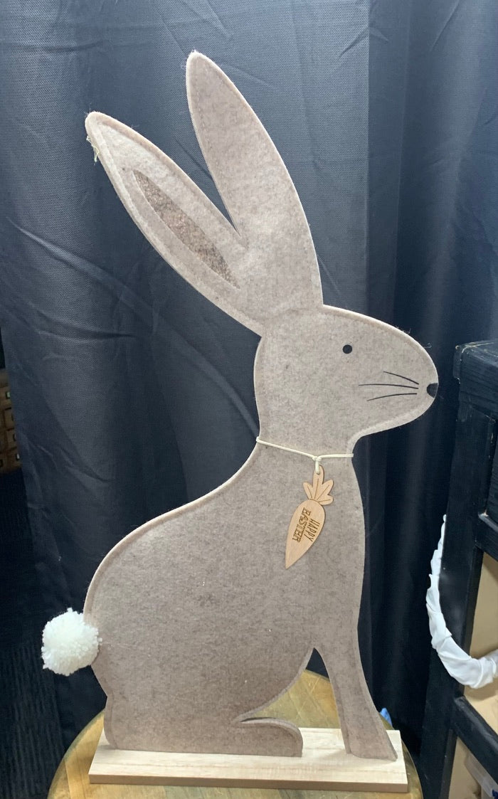 Felt Bunny wooden stand