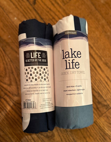 LIFE is better by the Dock beach towel