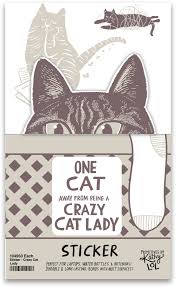 One Crazy Cat Lady Sticker