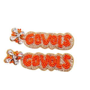 Go Vols Orange/Gold Earrings